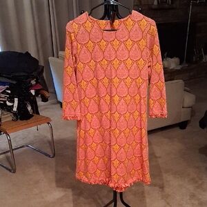Spartina 449 Vibrant Pink and Yellow Midi Dress